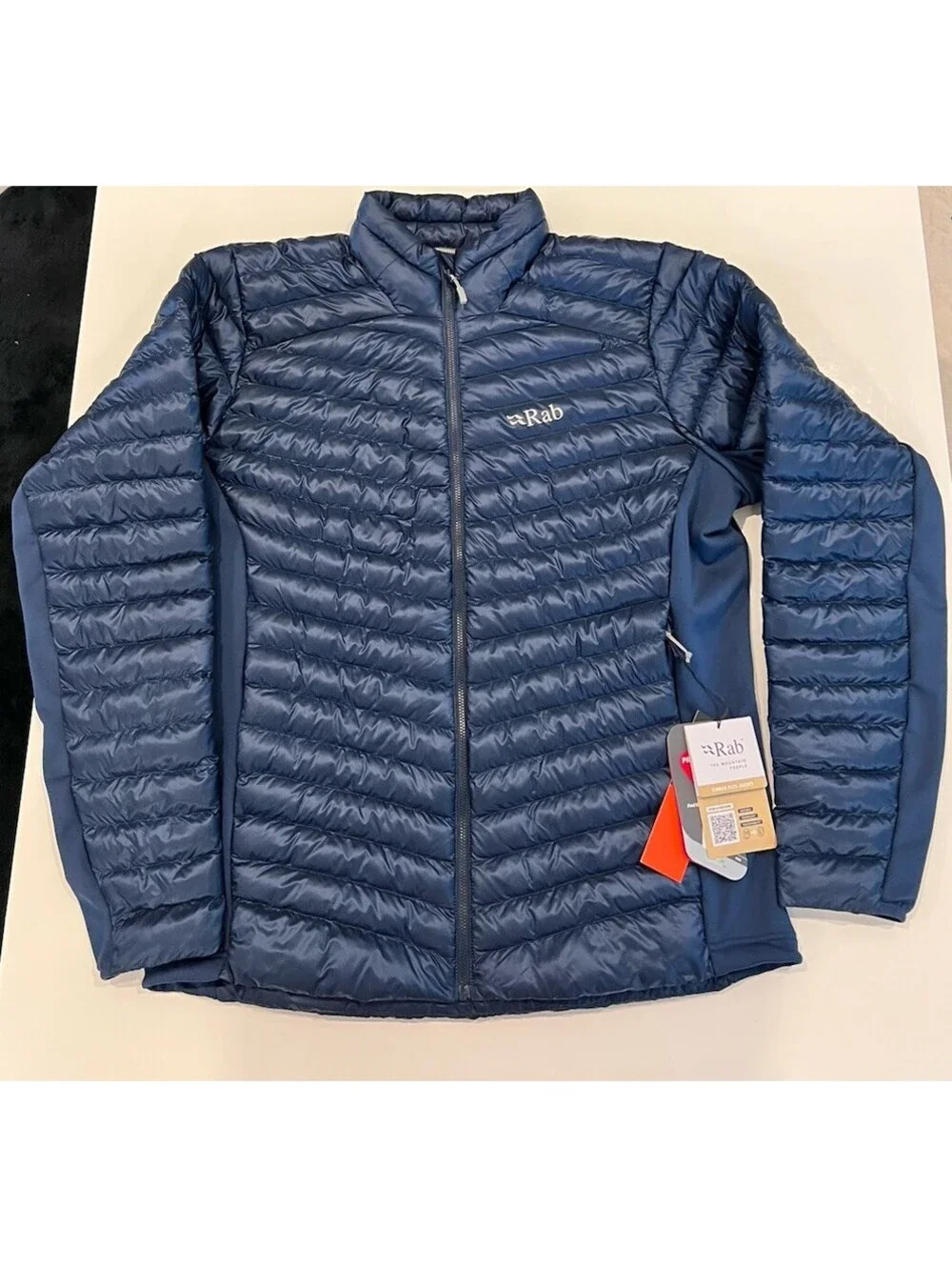 Rab Jacket Mens XL Blue Cirrus Flex Puffer Preppy Outdoors Hiking Ski Luxury